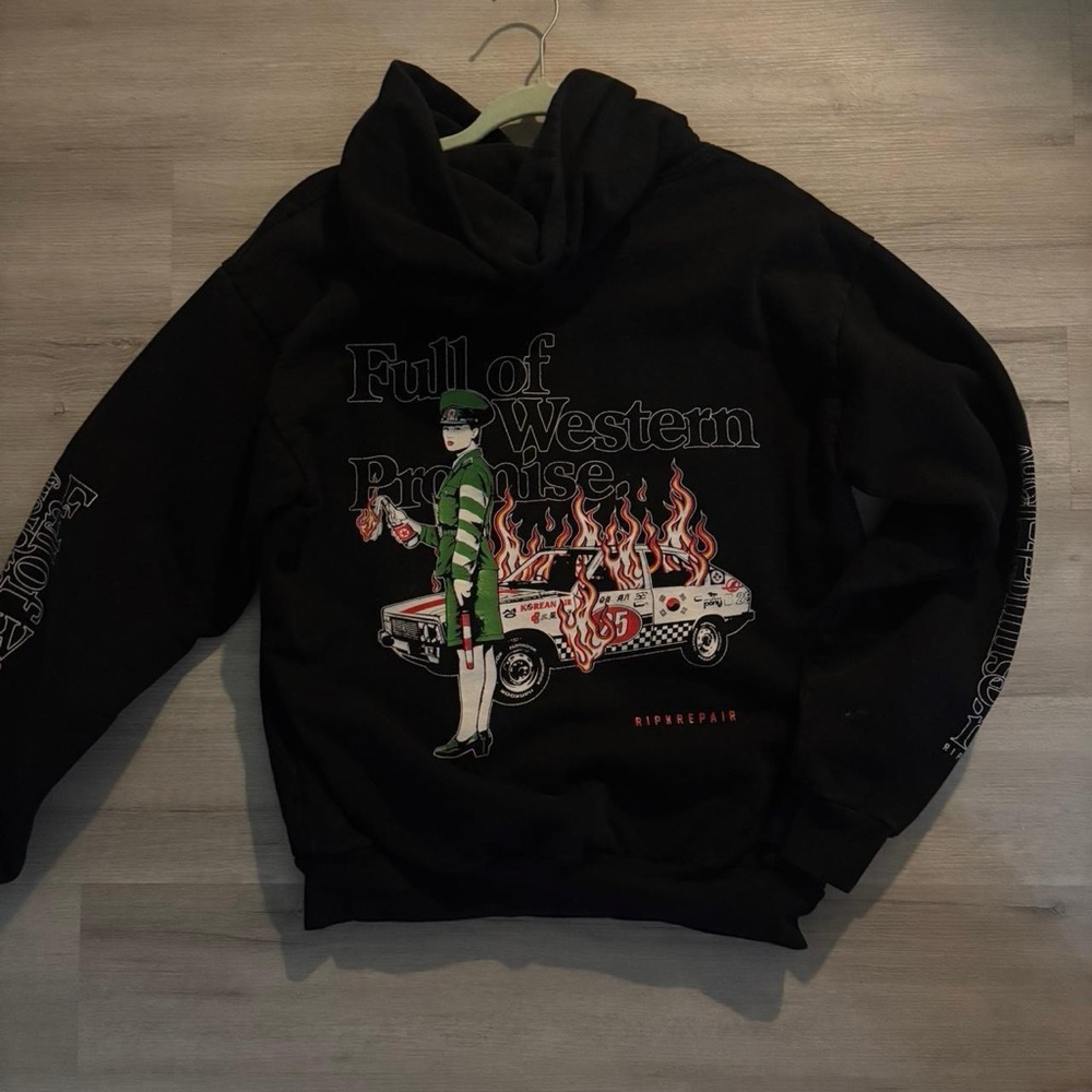 Black Graphic Hoodie